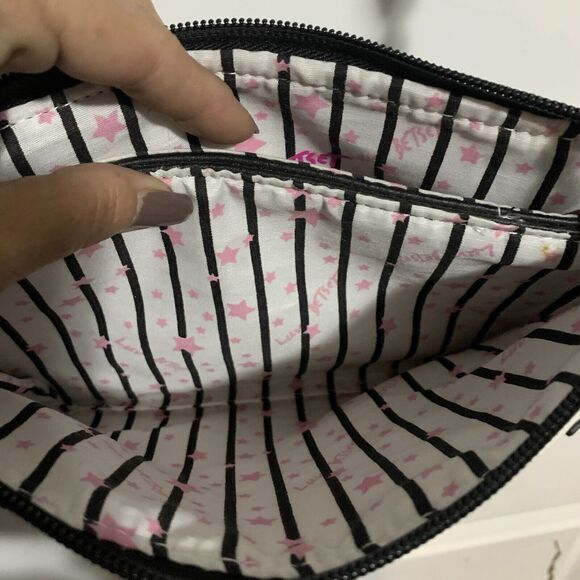 Artsy Cute! BETSEY JOHNSON ~ LUV BETSEY DOG FACE CROSSBODY HANDBAG WITH GLITTER - Picture 4 of 9